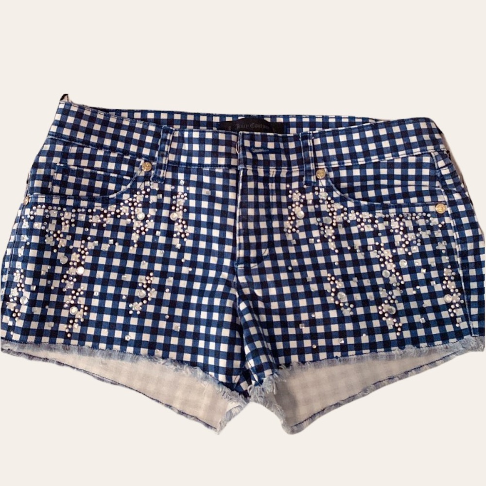 Juicy Couture Y2K Sequin Gingham Shorts